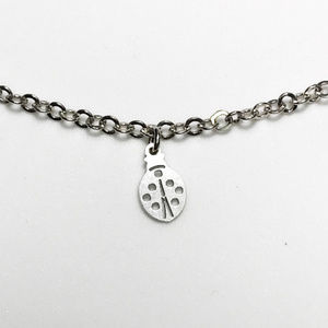 NEW 925 Sterling Silver cz - Ladybug Bracelet
